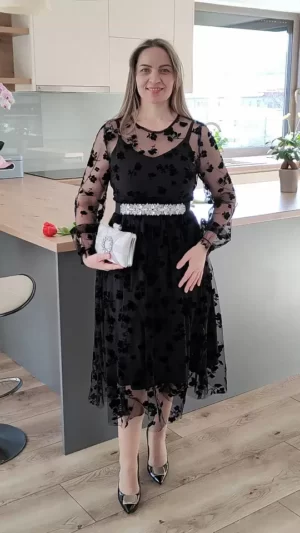 Rochie cu motive florale