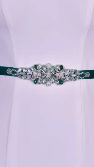 Curea roz | accesorii pentru nunta | curea verde dama | 89 lei - 1