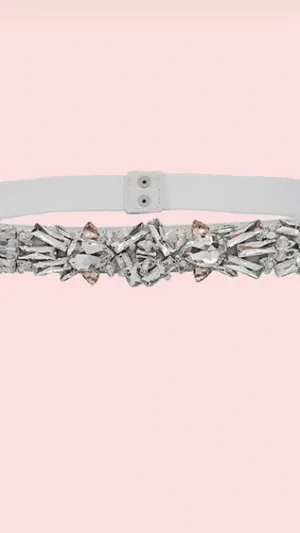 Curea elastica dama | Curea argintie eleganta