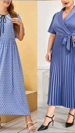 Rochii cu model elegant albastru | Rochii elegante cu maneca scurta | 350-175 lei