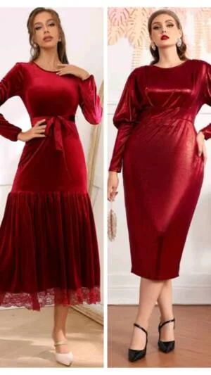 Modele rochii catifea | Rochie eleganta ocazie | Rochie visinie | 140-160 lei