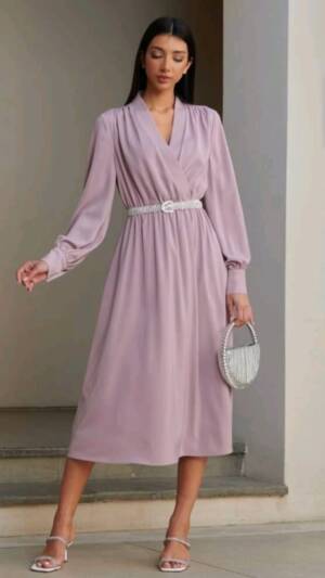Rochie roz pudră | Rochie elegantă |  Rochie de nuntă botez cununii | S M L | 300 - 250  lei