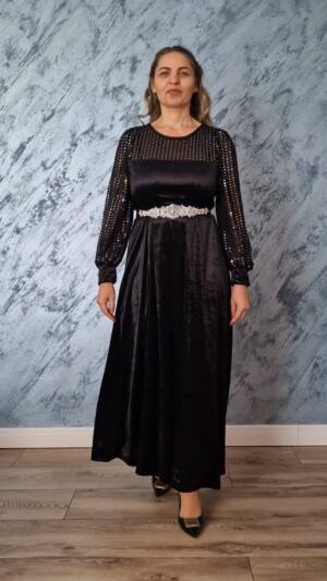 Rochie neagra lunga | Rochie catifea  | Rochie eleganta  | 250 - 200  lei