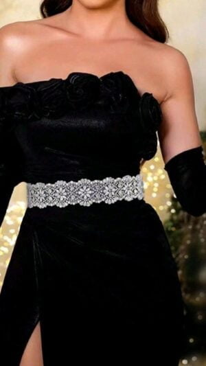 Brau  lat argintiu | Curea argintie talie | Curea rochie elegantă | | 220 lei