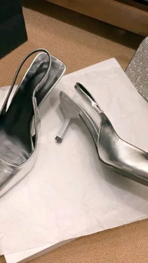 Pantofi stileto Arginti | Pantofi cu toc mic | 230 - 180 lei