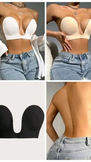 Sutiene Push-up Invizibil | Sutien de Mireasă | Adeziv Reutilizabil,Cupa Alb,Bej,Negru | Preț 130 lei