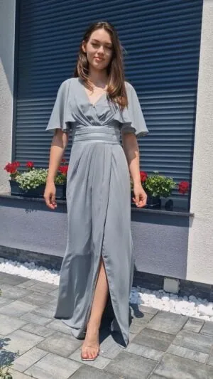 Rochie Olive de nuntă cu Căptușeală| Rochie lungă de Cununie | Rochie de Domnișoare Onoare | 350 - 200 - 130 lei