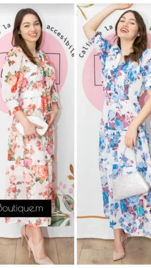 Rochie eleganta de ocazie | Imprimeu floral | 200 - 180 lei