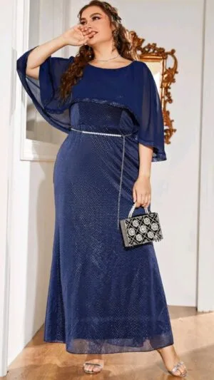 Rochie elegantă lungă botez cununii nuntă evenimente speciale | Rochie albastru marin, acum vine cu un preț special❤️ | 390 - 200 - 190 lei