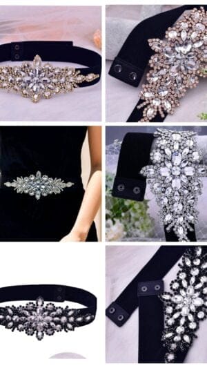 Curele late mărime mare | Curele elastice | banda elastica neagra | Curea cu diamante |  180-150 lei