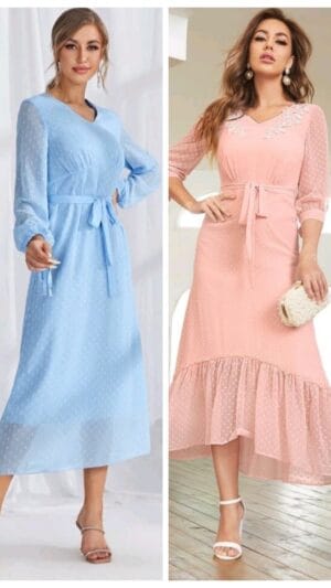 Rochie midi Sara M - L 1 | Rochie lungă cu volan XS 2 | 220 - 200 lei