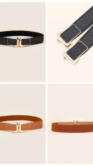 Curea dama elegantă | Curea Neagră cu Cataramă |  Curele elastice | 80 - 75 lei