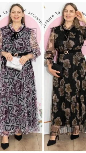 Rochii elegante marimi mari | Rochie mov eleganta | 250 lei