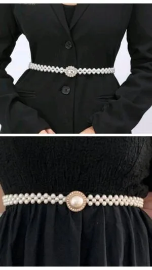 Curele elatice | Centura Perle stras | Curea pietre prețioase elegante | 80 lei