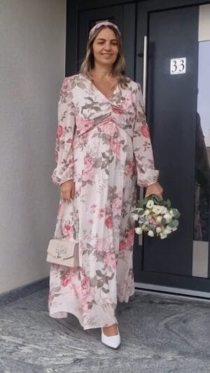 Rochie elegantă | Rochie de evenimente | Rochie cu flori | 300 - 290 lei