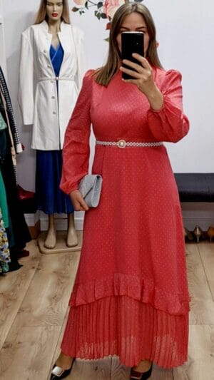 Rochie cu volane și tiv | Rochie de gală | Rochie elegantă M | 250 - 200 lei