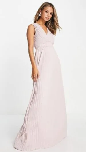 Rochie lungă TFNC London | Rochie Eleganta roz pal | 449 - 349 - 250 - 199 lei