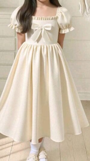 Rochii de fete Adolescente | Rochie elegantă Bej, 8,9,10,11,12 y | Model - 5 | 220 lei