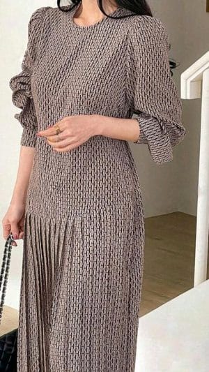 Rochie Lungă | Stil Francez | Mânecă Lungă | 200 lei