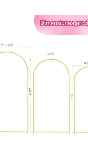 Suport metalic arcada baloane arc patrat | 300 lei