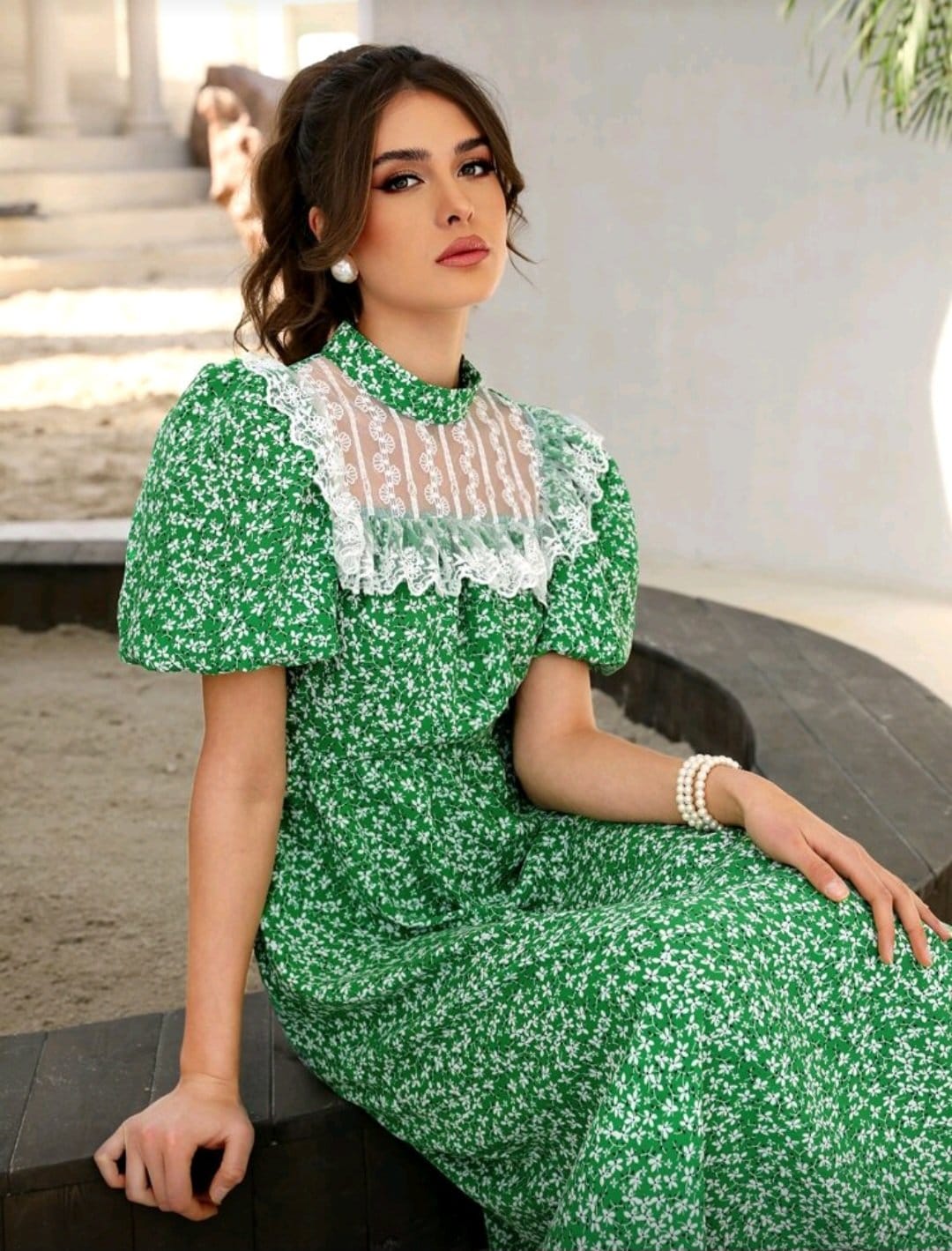 Rochie verde midi | 200 lei