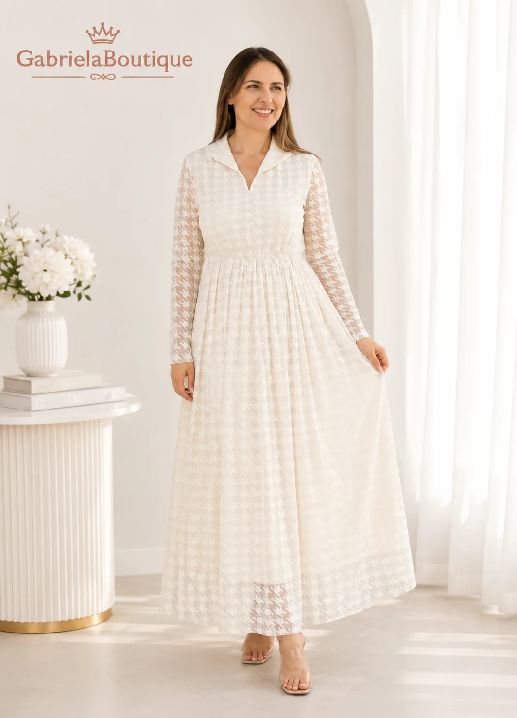 Rochie Elegantă Damă cu Dantelă