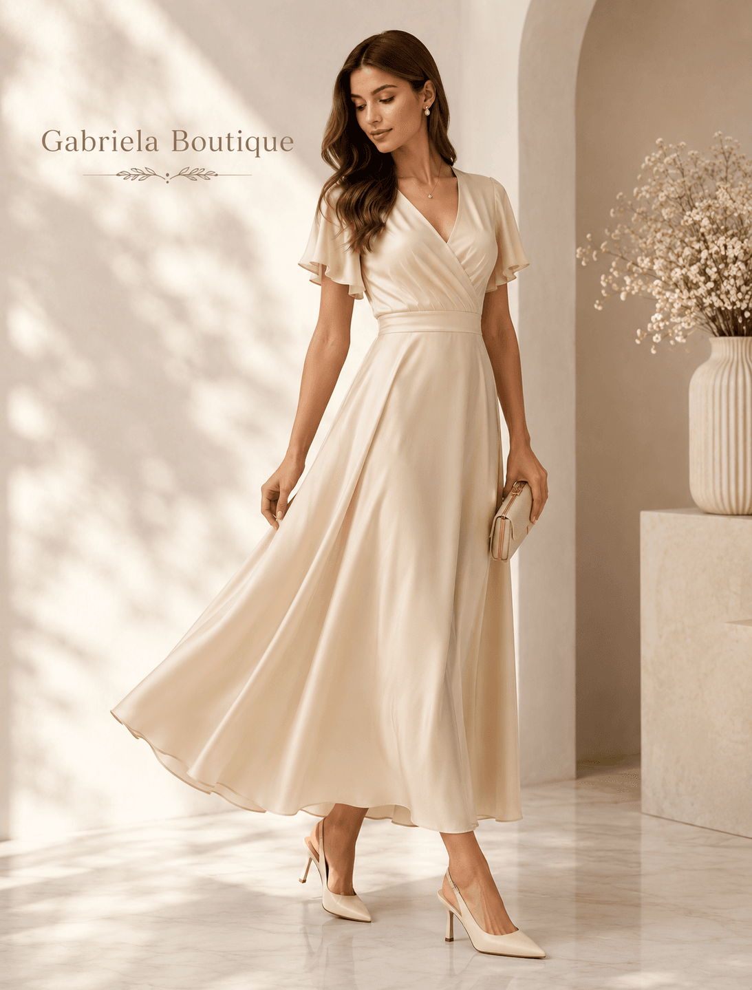 Pantofi Stiletto Bej Damă Eleganți și Comozi – Toc 9,2 cm | Gabriela Boutique
