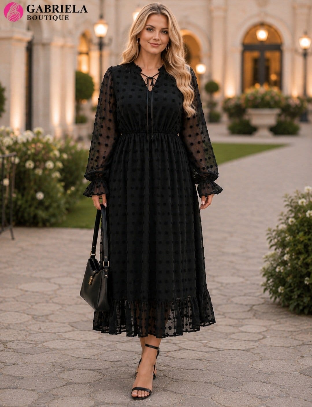 Rochie Lungă Elegantă Plus Size 44-52