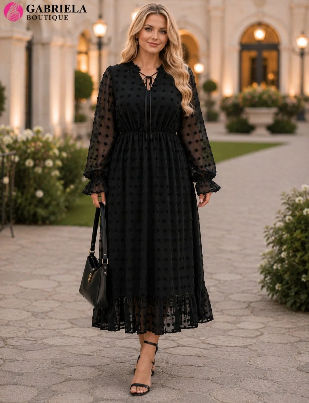 Rochie Lungă Elegantă Plus Size 44-52